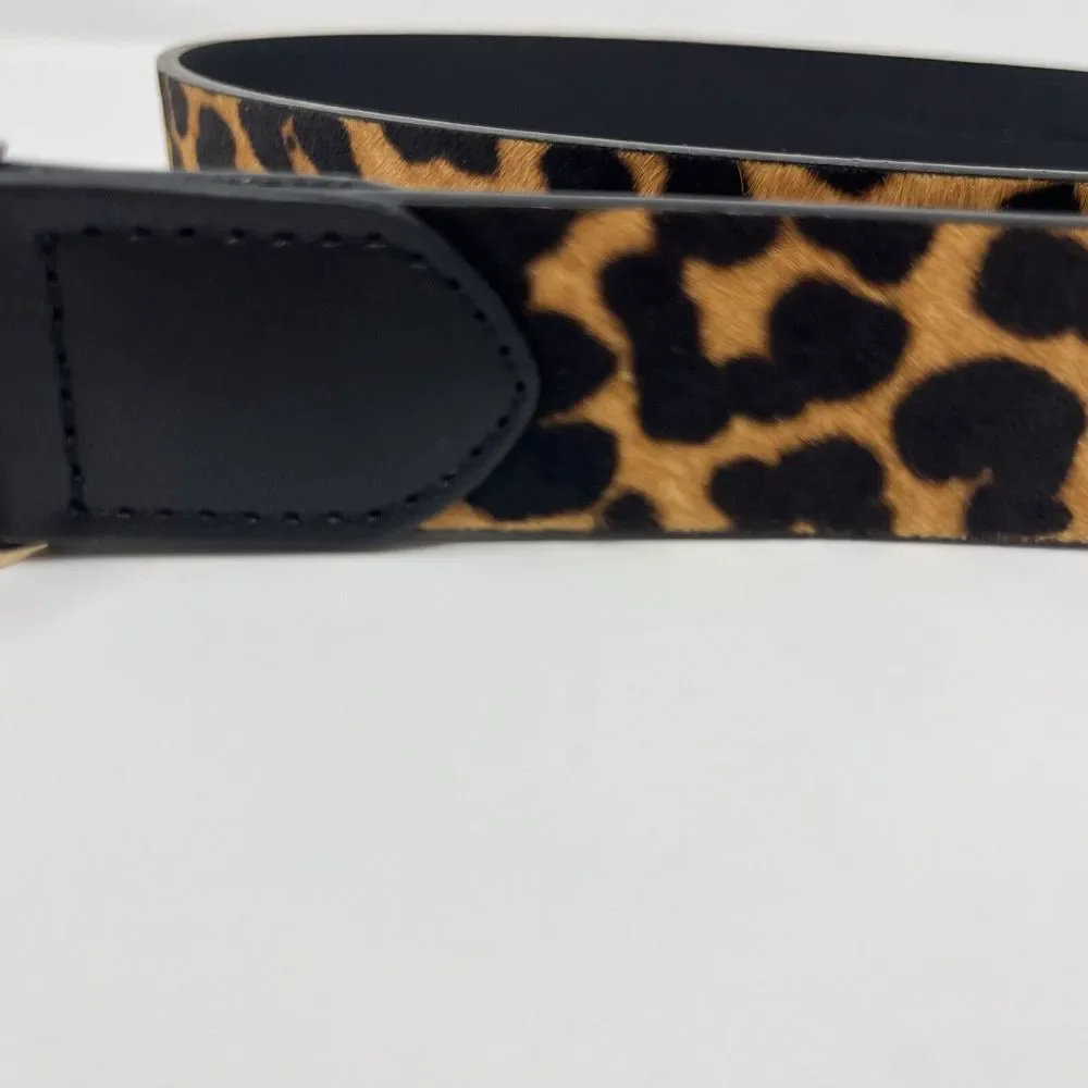 Michael Kors MK Haircalf Belt Women's Medium M 32mm Leopard New with Tags